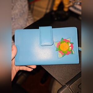 Beautiful Floral Blue Wallet